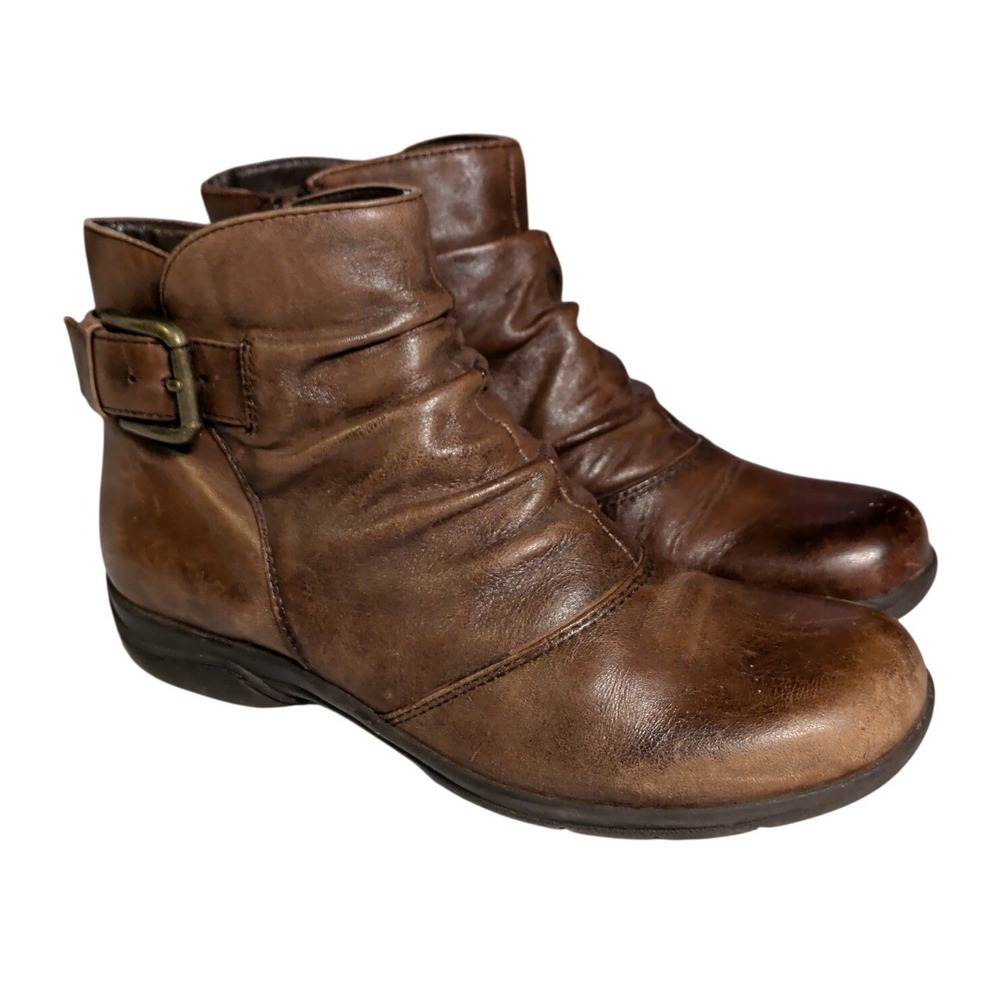 Clarks Chris Sydney Boots Womens Size 7M Slouch Booties Side Zip Bohemian Boho